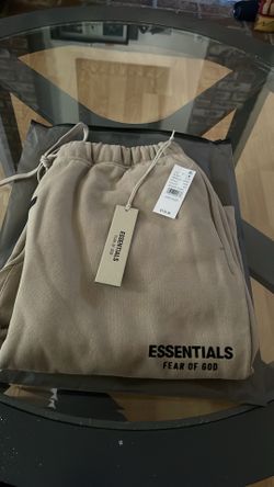 Essentials Fear of God Desert Sand Cuffed Sweatpants SIZE LARGE