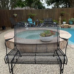 Chair Vintage Metal Glider For Sale Vintage Wrought Iron Steel - Main Image