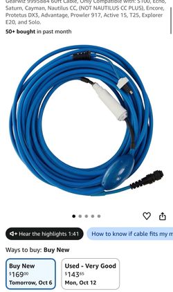 60ft dolphin Pool robot Cleaner Cable