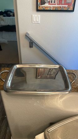 Stainless Steel Serving Tray with Handles