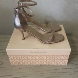Rose Gold Badgley Mischka Heel Size 9