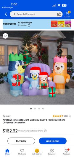 Gemmy Bluey and Family Scene Christmas Inflatable