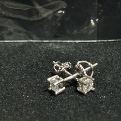 Solitaire Stud Earrings 3mm Moissanite 