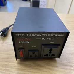 Simran AC-300 Step Up/Down Voltage Converter Transformer 110V/220V - 300 Watts,Black