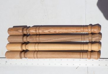 Set of 4 Hardwood Table Legs 16"
