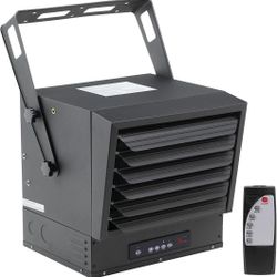 10,000W Hard Wired Garage Heater Commercial Ceiling Mount, 240V Black