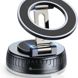 Vacuum & Magnetic Car Phone Holder for Magsafe 【Upgraded 120+ LBS】 360° Adjustab