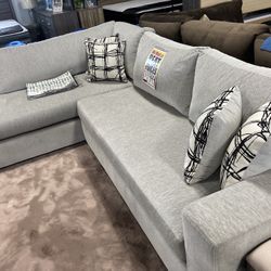 Simple Light Grey 2Pc Sectional 🩶✨ $1,899