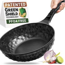 Diamond X Premium 11” Non Stick Wok Pan - Titanium Coated 8-Layers