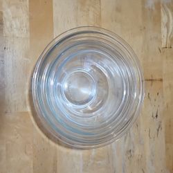 Set of 3 Vintage Pyrex Clear Glass Nesting Mixing Bowls 322 323 325