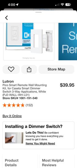 Smart Switch Pico Remote Wall Mounting Kit