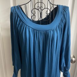 Blue Blouse Dress