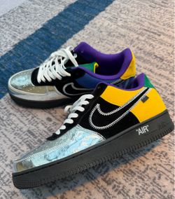 LV AF1 Black Metallic Silver Virgil