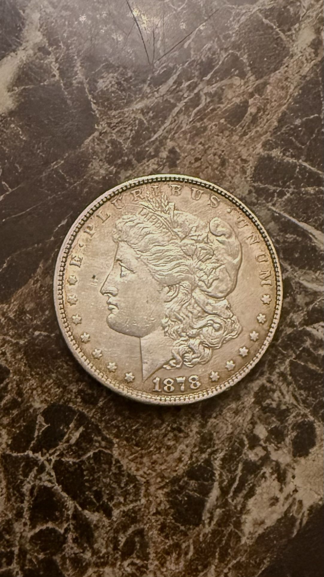 1878 7 TF Reverse Of 1878 Morgan Dollar UNC