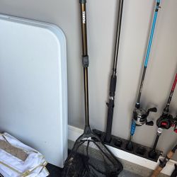 Fishing Rods And Fish Net