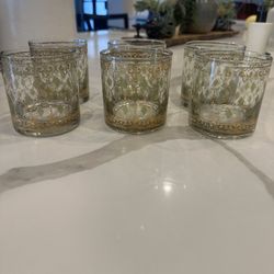 6- MCM  Culver Valencia Cocktail Glasses