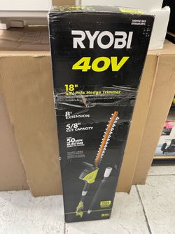 RYOBI — 40V 18 in. Cordless Battery Pole Hedge Trimmer (Tool-Only)