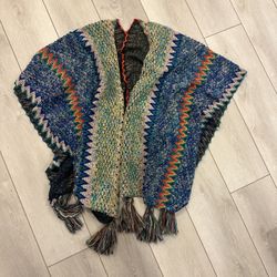 Free Peopl* Style Handmade Ethnic Poncho One Size Fits All 
