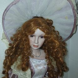 Large Porcelain Doll w/ Hat