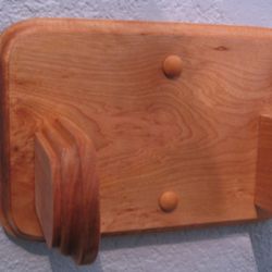 Toilet Paper Holder. Radiused. Birch.