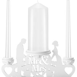 Unity Candle Holder - Unity Candles Stand for Wedding Ceremony Set - Weddings Gifts Candle Holders for Wedding Decoration Reception, Bridal Shower(Can