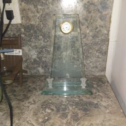 Disneyland Collectible Etched Glass Clock