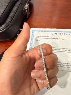 Tennis Bracelet VVS1 14k White Gold 5.02 carats (Real)