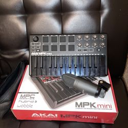 Akai MPK Mini Keyboard/ Presonus M7 Mic