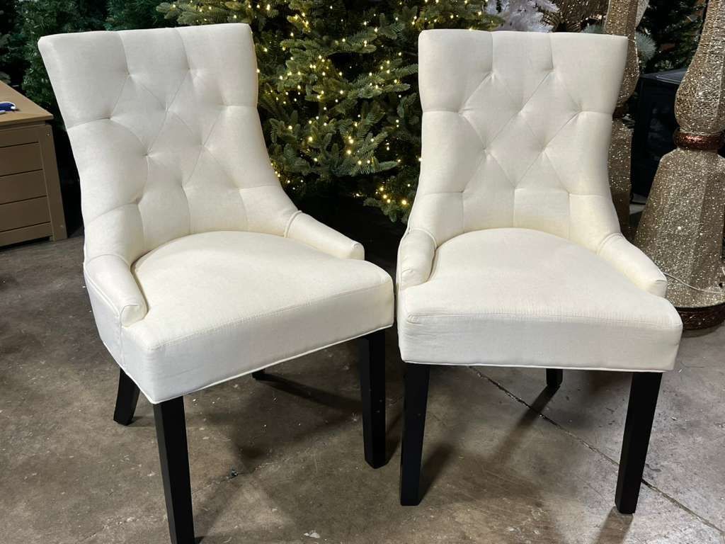 Noble House Eric Dining Chair in Beige (Set of 2)