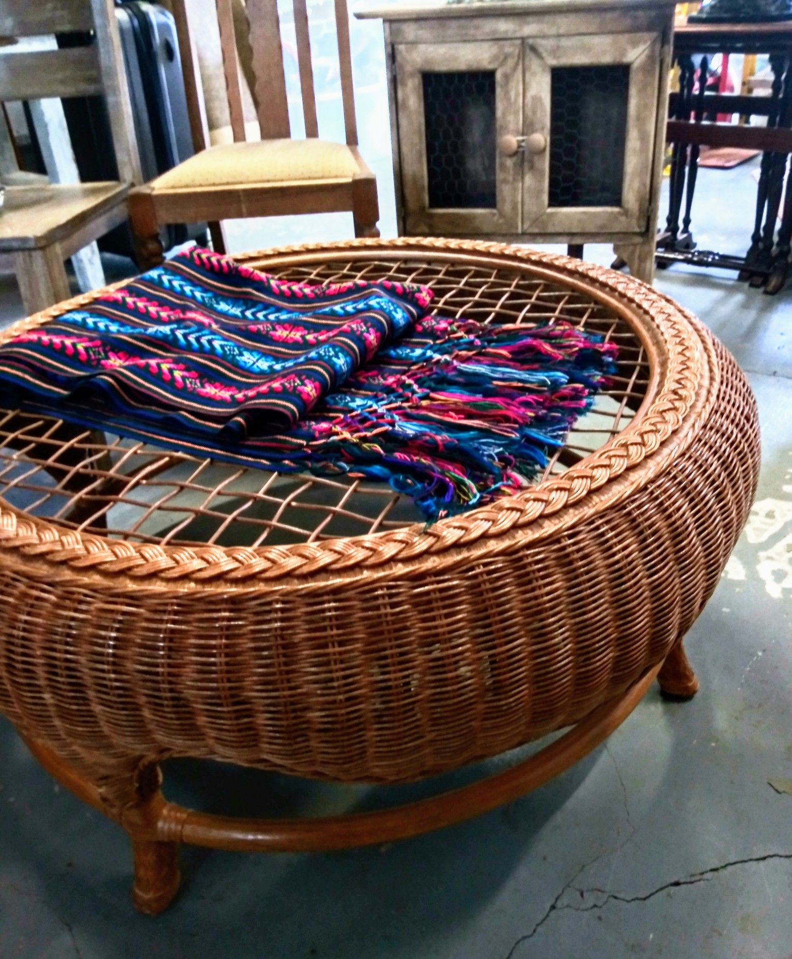 Decor $5&up, RARE Ribbon Mahogany Cocktail Table $129 Sheepskin $25 + Modernistic Perculator Coffee Pot Set $80, MCM Bentwood Bamboo Wicker Rattan &⬇