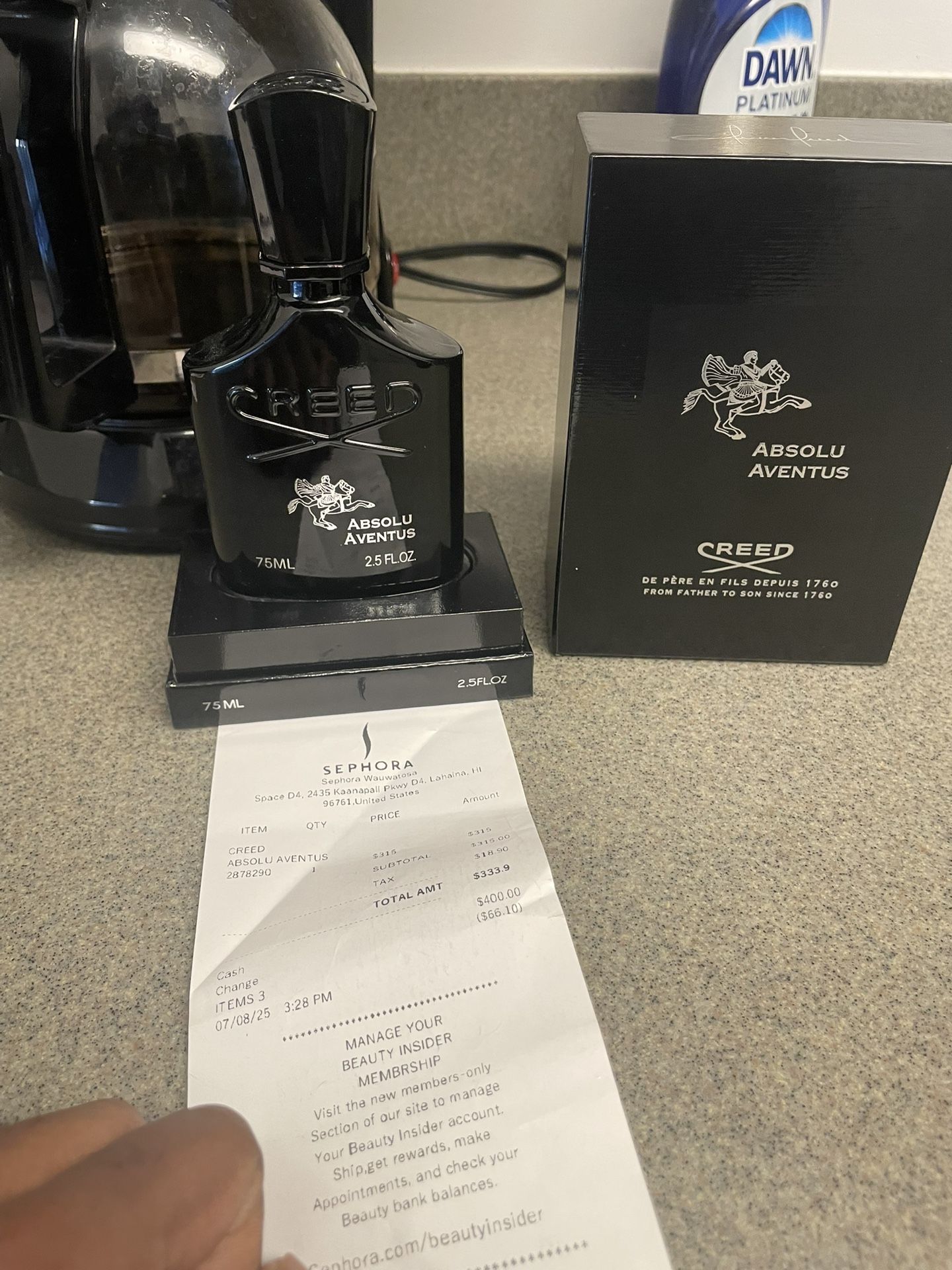 Creed Absolu Aventus (With Receipt)