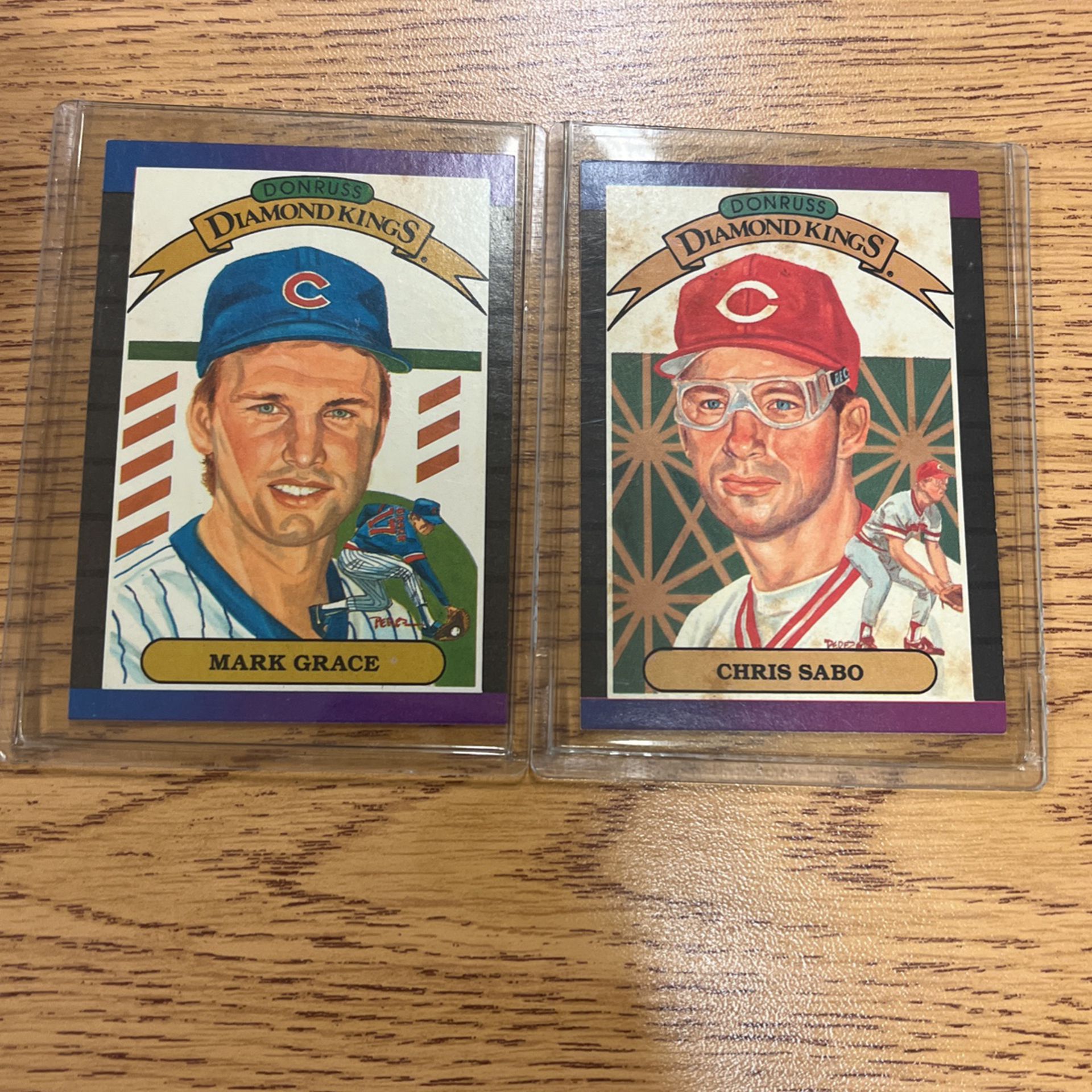 Mark Grace And Chris Sabo Baseball Cards 