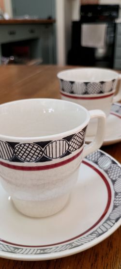 Vintage Stavangerflint cup and saucer set of 2