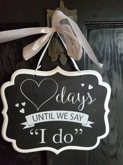 Wedding count down sign