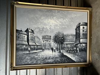 Beautiful Painting With Gold Frame 