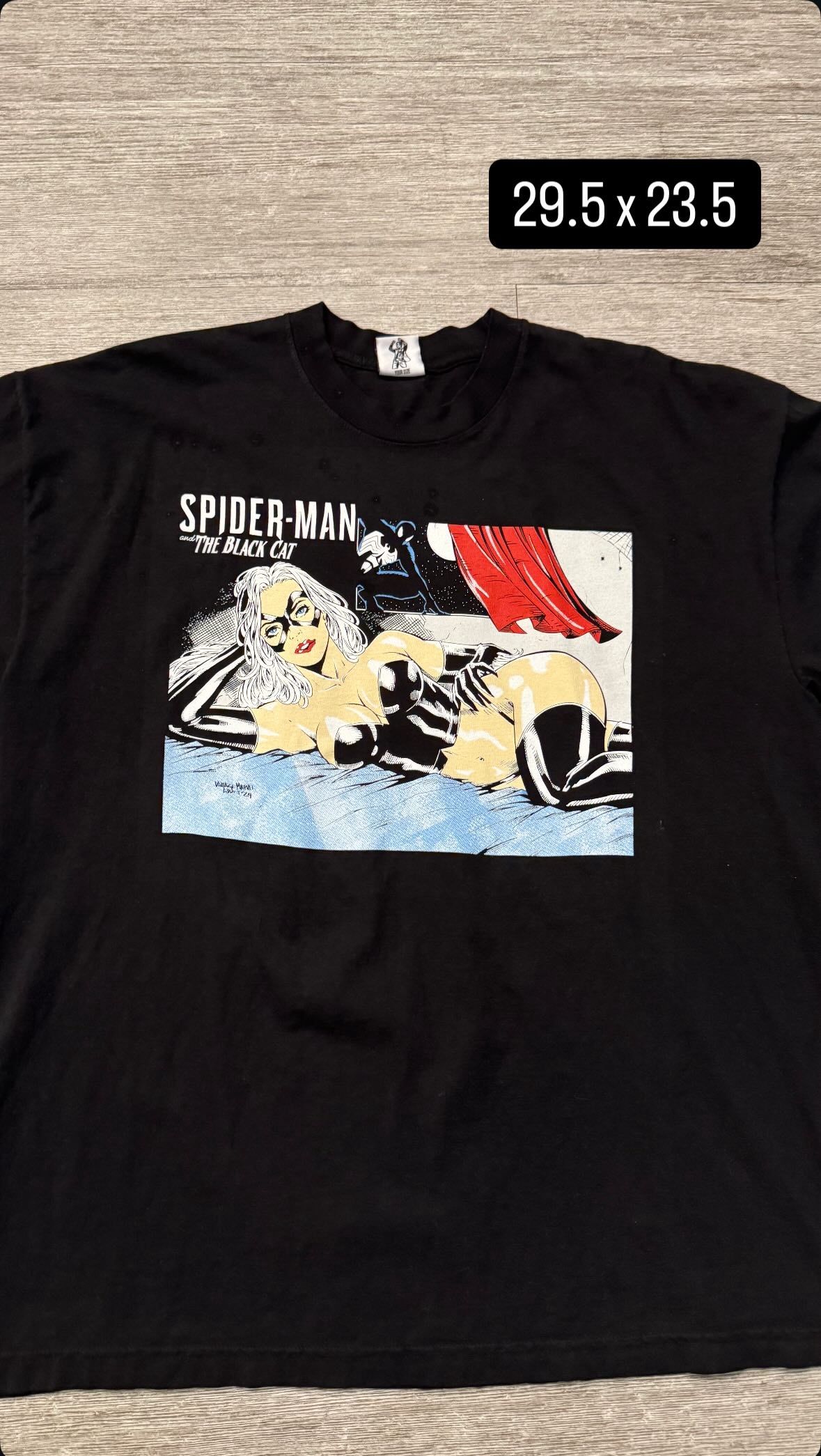 Black Cat Spidey Tee Size XL