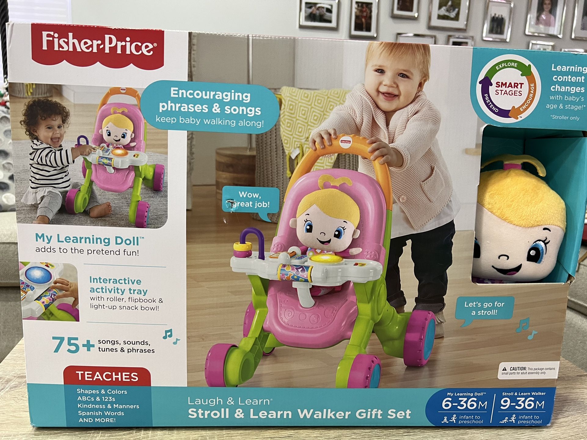 Fisher-Price Stroll 'n Learn Walker Gift Set with Laugh & Learn Doll
