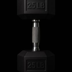 Rubber  Dumbbells 25  pounds pair