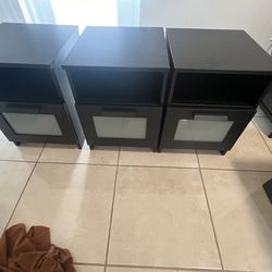 Nightstands - Bedroom Table Sets - Multiple Sets - All Black