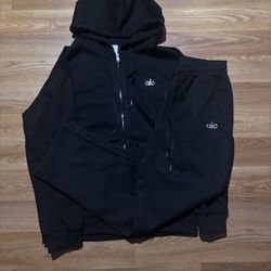 Black ALO Full zip Set