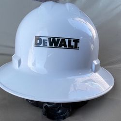 DEWALT full brim hard hat Type 1 Class G & E, 6-Point ratchet suspension