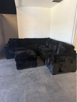 🇺🇸 4th of July Furniture Sale –New L Shape Sectional with Ottoman