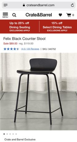 Crate and barrel felix bar stool deals