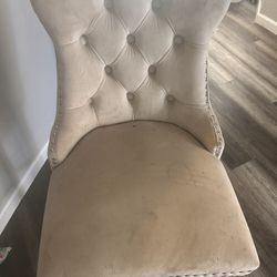 FREE Set Of 2 Bar Height Tufted Velvet Chairs