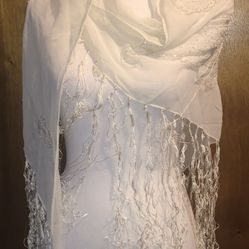 White Sheer Shawl 