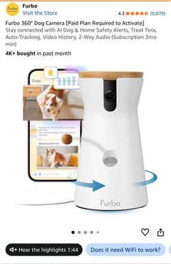 Furbo 360° Pet Camera (subscription NOT included)