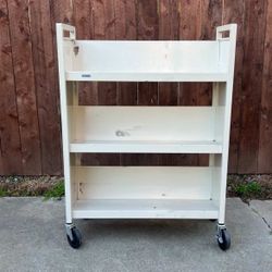 Vintage Book Cart Shelf