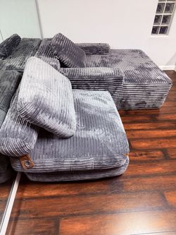 OVIOS Bean Bag Bed Sofa in Grey