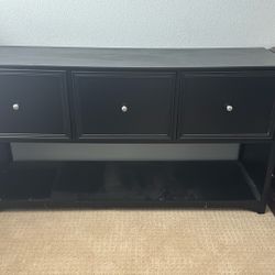 3 Drawer Black File Cabinet 