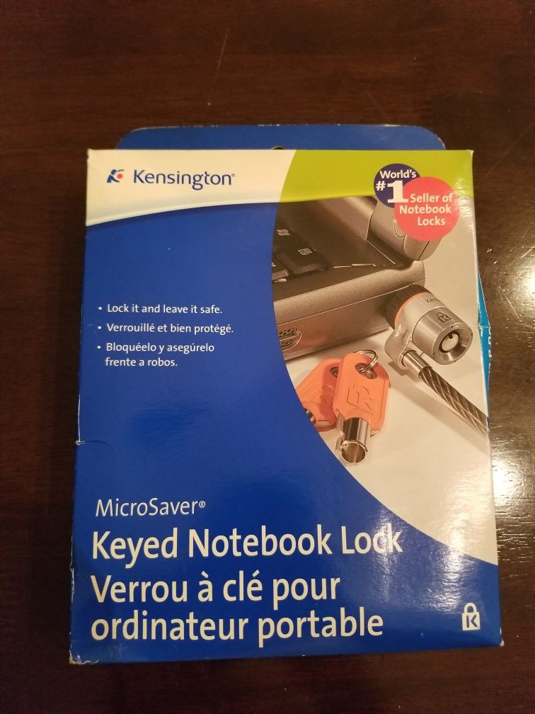 Brand New Kensington Keyed Notebook / Laptop Lock and Cable
